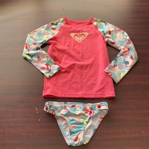 Roxy Girls rash guard and matching bottoms